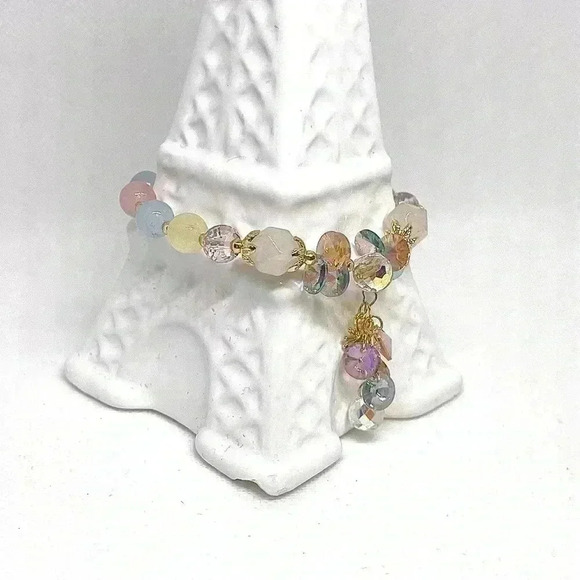 Flower Charm Crystal Bracelet - Picture 10 of 11